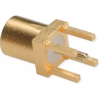 TELEGÄRTNER MMCX PCB-Buchse Verbinder, gerade, 50 Ohm, vergoldet, 5er-Pack (J01341A0161)
