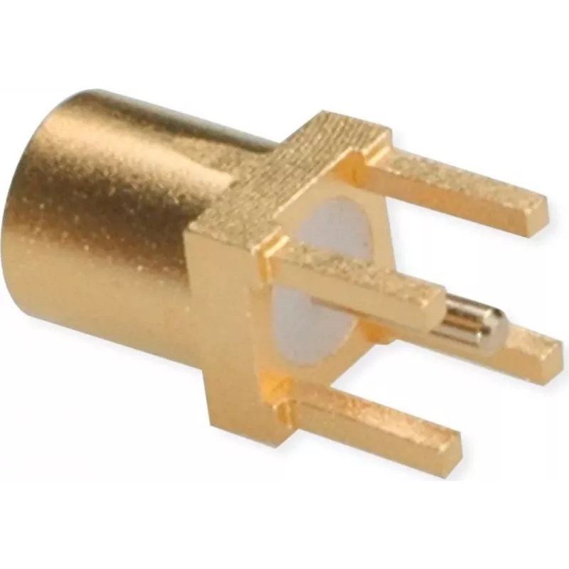 TELEGÄRTNER MMCX PCB-Buchse Verbinder, gerade, 50 Ohm, vergoldet, 5er-Pack (J01341A0161)