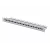 Telegärtner 24-Port Cat.6 UTP Patchpanel, 1U 19 Zoll rackmontierbar, Lichtgrau RAL 7035