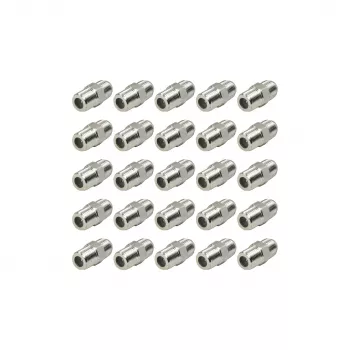 SHIVERPEAKS F-Typ Einbaukupplung, Buchse zu Buchse, große Mutter, 25er-Pack BS85300-A-SET25