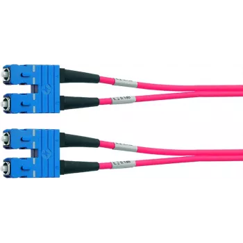 Telegärtner L00880A0028 SC auf SC OM4 Duplex LWL Patchkabel, 1 m, Violett