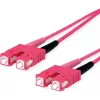 Telegärtner L00880A0028 SC auf SC OM4 Duplex LWL Patchkabel, 1 m, Violett