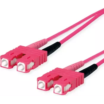 Telegärtner L00880A0028 SC auf SC OM4 Duplex LWL Patchkabel, 1 m, Violett