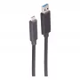 SHIVERPEAKS BS30-38075 Glasfaser-USB-A-auf-USB-C-Kabel, 10m, 5Gbps, Schwarz