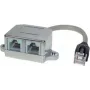 S CONN MAXIMUM CONNECTIVITY RJ45 Telefon-/Ethernet-Splitter-Adapter, Cat. 5e, geschirmt, 0,1 m, Schwarz 75002-2