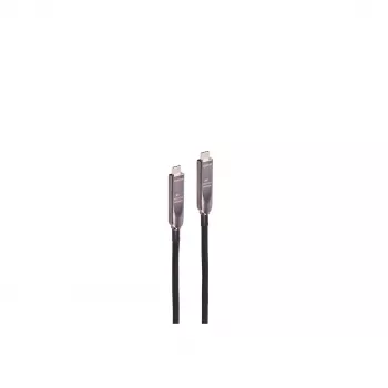 SHIVERPEAKS USB-C Hybridkabel, USB 3.2 Gen 2, 8K Video, 10 Gbps, 60W Power Delivery, 7,5m, Schwarz BS30-43065