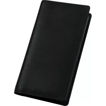 JÜSCHA Alassio Visitenkartenalbum für 120 Karten, Leder, Schwarz, 112 x 15 x 200 mm 41009