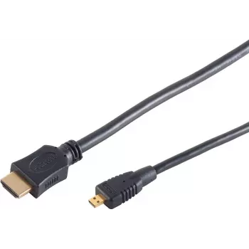 S CONN MAXIMUM CONNECTIVITY High Speed Micro HDMI Kabel mit Ethernet, Schwarz, 0,5 m (77470-0.5-3)