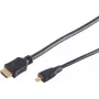 S CONN MAXIMUM CONNECTIVITY High Speed Micro HDMI Kabel mit Ethernet, Schwarz, 0,5 m (77470-0.5-3)