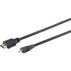 S CONN MAXIMUM CONNECTIVITY High Speed Micro HDMI Kabel mit Ethernet, Schwarz, 0,5 m (77470-0.5-3)