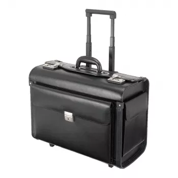 JÜSCHA Alassio SILVANA Laptop-Aktentasche 17 Zoll Schwarz Kunstleder Vinyl (92301)