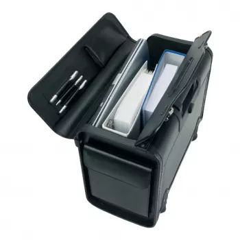 JÜSCHA Alassio SILVANA Laptop-Aktentasche 17 Zoll Schwarz Kunstleder Vinyl (92301)