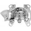 TechniSat TECHNIPRO SV600 V2 3-Loch-Antennen-Wanddose mit DC-Diodenentkopplung (TV, Radio, SAT) 0004/3075