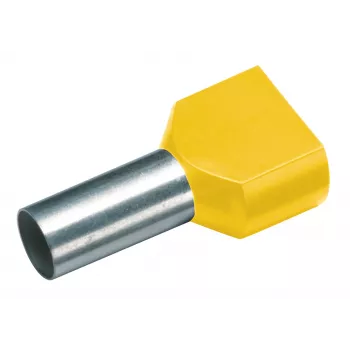 Cimco 187712 Doppel-Aderendhülse 6 mm² teilisoliert gelb (100 Stk.)