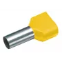 Cimco 187712 Doppel-Aderendhülse 6 mm² teilisoliert gelb (100 Stk.)