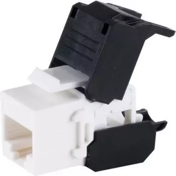 S CONN MAXIMUM CONNECTIVITY Cat.6A UTP werkzeugfreies Keystone Jack Modul, RJ45 Buchse, Schwarz (08-10038)