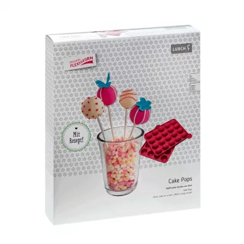 LURCH Cake-Pop-Form, Silikon, 20 Mulden, Rot, 23,0 x 18,5 cm 83027