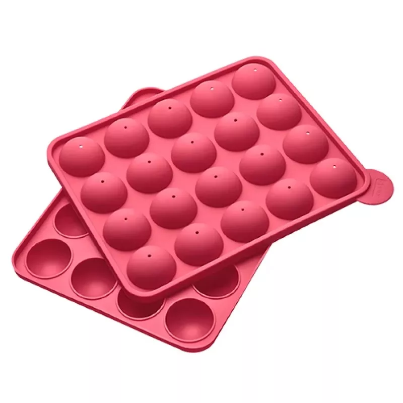 LURCH Cake-Pop-Form, Silikon, 20 Mulden, Rot, 23,0 x 18,5 cm 83027