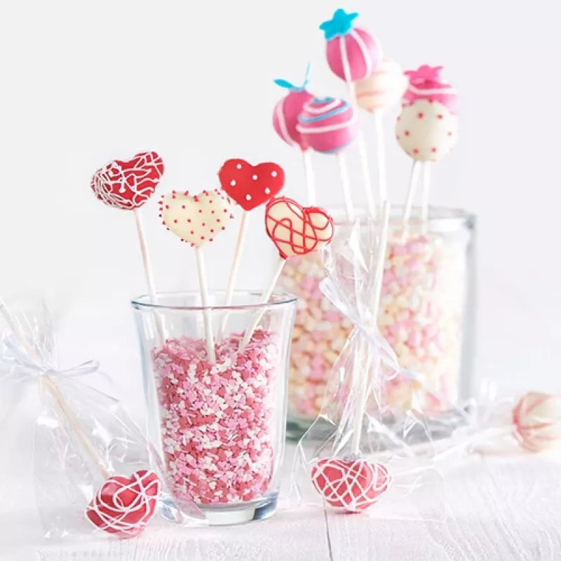 LURCH Cake-Pop-Form, Silikon, 20 Mulden, Rot, 23,0 x 18,5 cm 83027
