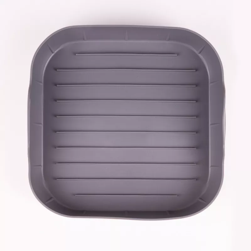 LURCH Silikon-Heißluftfritteusen-Einlage, quadratisch, 21 x 21 x 5 cm, Anthrazit 00070206