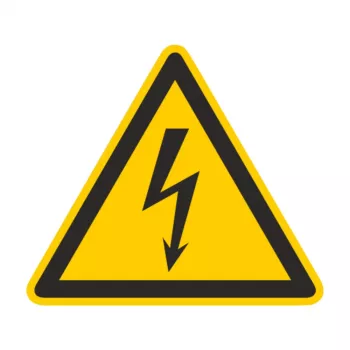 CIMCO 182720 Warnschild Elektrische Spannung 100x100x1 mm Gelb/Schwarz