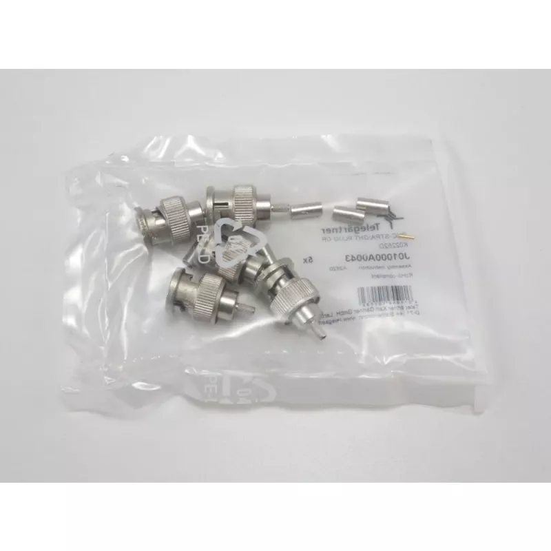 Telegärtner BNC Crimp-Kabelstecker G08, 50 Ohm, Professional, RD-316, 5 Stück (J01000A0043)