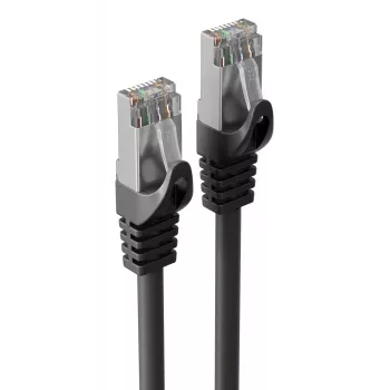 S CONN MAXIMUM CONNECTIVITY Industrielles Cat.7 S/FTP PUR Patchkabel, RJ45, Schwarz, 0,25m 08-39005