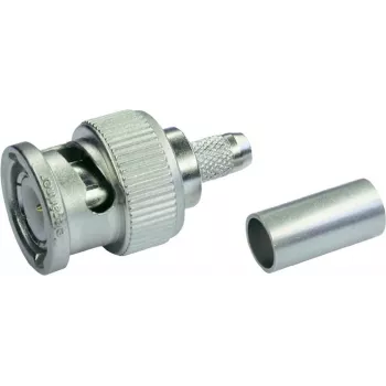 Telegärtner BNC Crimp-Kabelstecker G13/G50, 75 Ohm, Professional, 0,4/2,5, 5 Stück (J01002A1350)