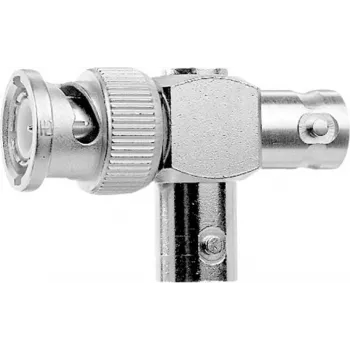 Telegärtner BNC T-Adapter, BNC-Stecker auf 2x BNC-Buchse, 50 Ohm, vernickeltes Messing, vergoldete Kontakte J01005A0004
