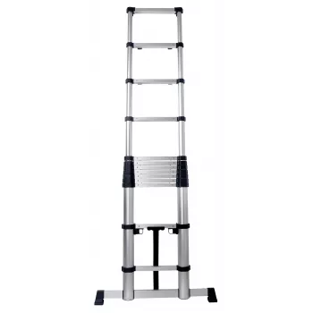 CIMCO 146725 Teleskopleiter XC-380, Aluminium, 3,80 m ausgefahren, 13 Sprossen, 150 kg