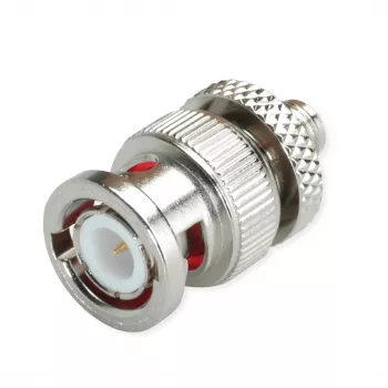 Telegärtner BNC-Stecker auf SMA-Buchse HF-Koaxialadapter, 50 Ohm, gerade, J01008A0017