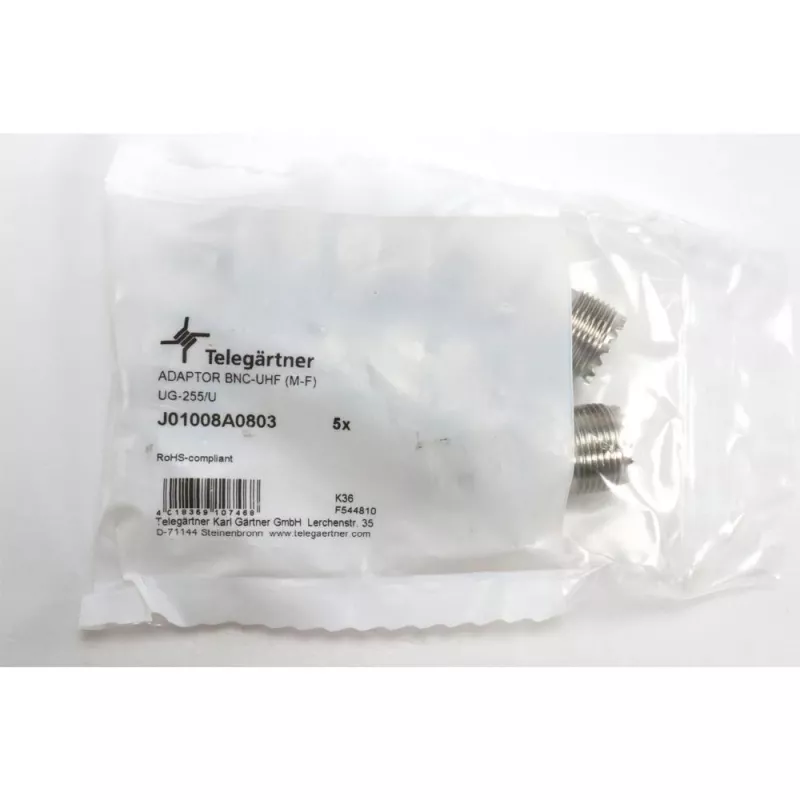 Telegärtner BNC-Stecker auf UHF-Buchse Koaxialadapter J01008A0803