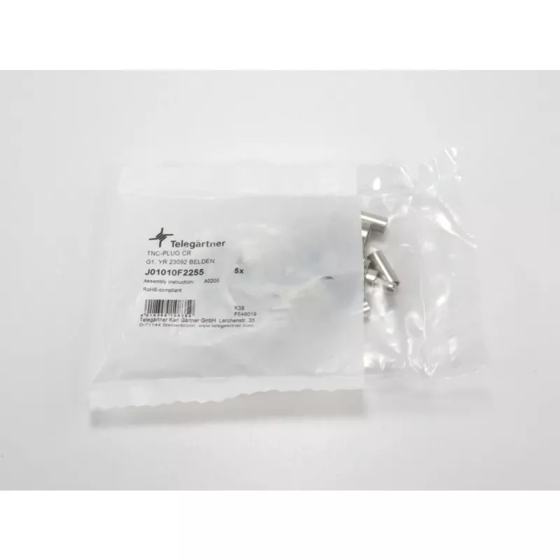 TELEGÄRTNER TNC Gerader Stecker für RG-58 Koaxialkabel, Crimp/Löt, 50 Ohm, DC-11 GHz