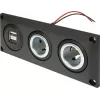 ProCar 67326500 Einbau-Steckdose 12V/24V mit USB-Ladeport, DIN/ISO 4165, 16A/8A, 5V/2.1A, Schwarz