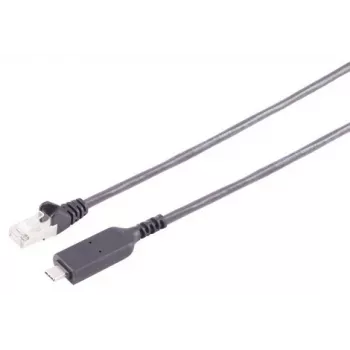 S CONN MAXIMUM CONNECTIVITY USB-C auf Ethernet Adapterkabel 1G, USB Typ-C Stecker auf RJ45, PVC, Schwarz, 1m (13-51025)