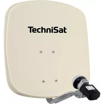 TechniSat SAT-Schüssel mit LNB, 45 cm Reflektor, Aluminium, Single LNB (1045/8195)