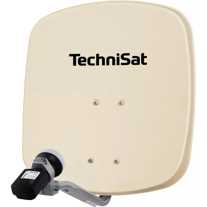 TechniSat SAT-Schüssel mit LNB, 45 cm Reflektor, Aluminium, Single LNB (1045/8195)