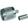 Telegärtner UHF-Crimpstecker G01 für RG-58 C/U, 50 Ohm, Nickel/Gold, 1 Stück J01040A0001