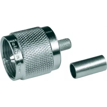 Telegärtner UHF-Crimpstecker G01 für RG-58 C/U, 50 Ohm, Nickel/Gold, 1 Stück J01040A0001