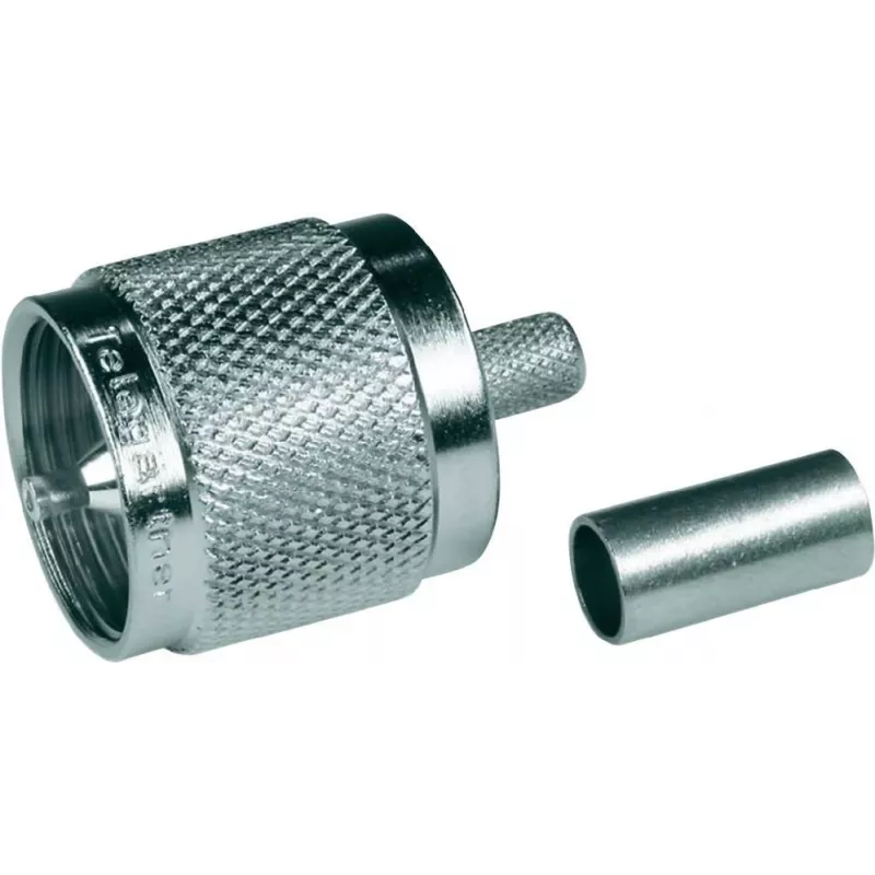Telegärtner UHF-Crimpstecker G01 für RG-58 C/U, 50 Ohm, Nickel/Gold, 1 Stück J01040A0001
