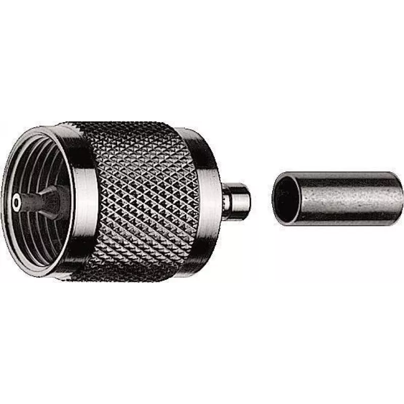 Telegärtner UHF-Crimpstecker G01 für RG-58 C/U, 50 Ohm, Nickel/Gold, 1 Stück J01040A0001
