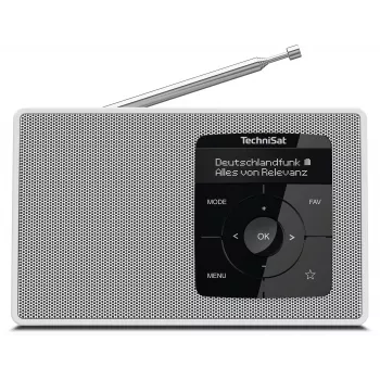 TechniSat DIGITRADIO 2 Tischradio DAB+ UKW Bluetooth Wecker Weiß 0001/3910