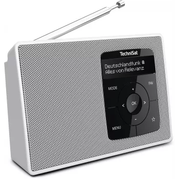 TechniSat DIGITRADIO 2 Tischradio DAB+ UKW Bluetooth Wecker Weiß 0001/3910