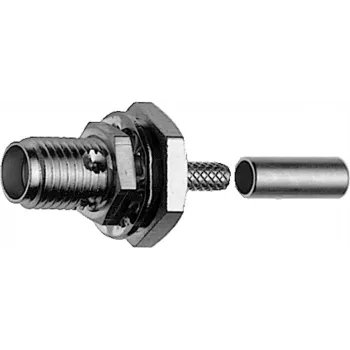 Telegärtner SMA-Buchse Crimp-Verbinder für RG-316/U, Gold, 5er-Pack (J01151A0001)