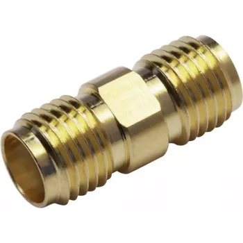 TELEGÄRTNER 100024790 SMA-Buchse auf SMA-Buchse Koaxialadapter, 50 Ohm, DC-18 GHz, vernickeltes Messing