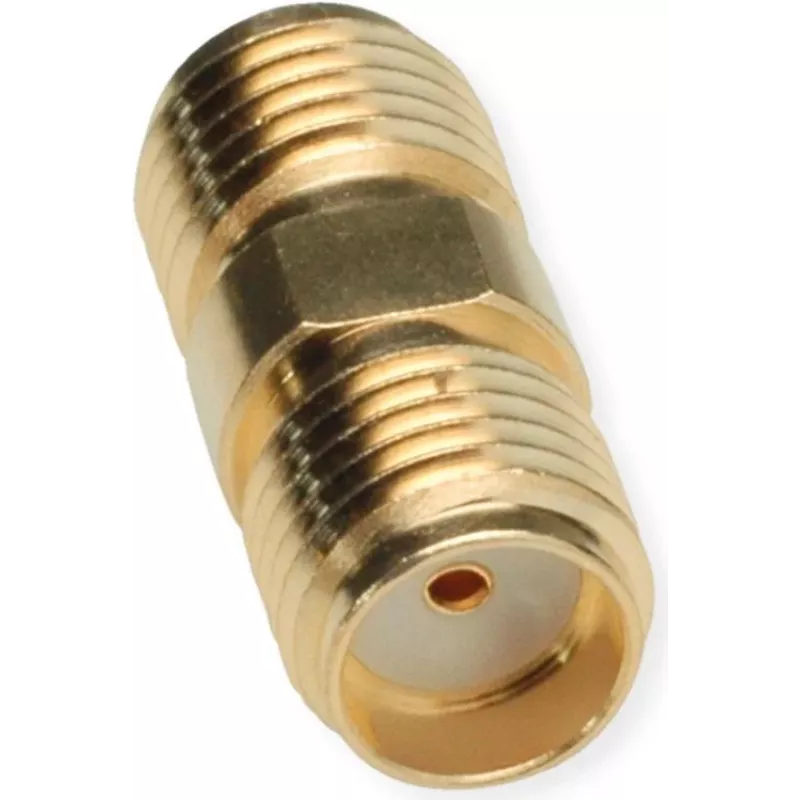 TELEGÄRTNER 100024790 SMA-Buchse auf SMA-Buchse Koaxialadapter, 50 Ohm, DC-18 GHz, vernickeltes Messing