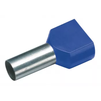 Cimco 187740 Zwillings-Aderendhülse 2,5 mm² teilisoliert blau 100 Stück