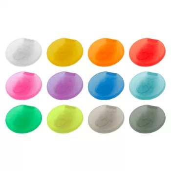 LURCH Gläser-Marker-Set, 12 Stück, verschiedene Farben, Silikon, lebensmittelecht, spülmaschinenfest, BPA-frei, -40°C bis +240°C 210229
