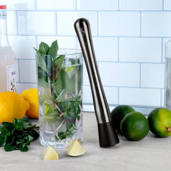Lurch Cocktailglas-Randdekorierer & Zangenset Rauchgrau 240799