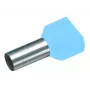 Cimco 187700 Doppel-Aderendhülse 0,25 mm² teilisoliert türkis 100 Stück
